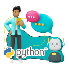 Умный чат-бот на Python - КИБЕРшкола программирования для детей, компьютерные курсы для школьников, начинающих и подростков - KIBERone г. Мурино